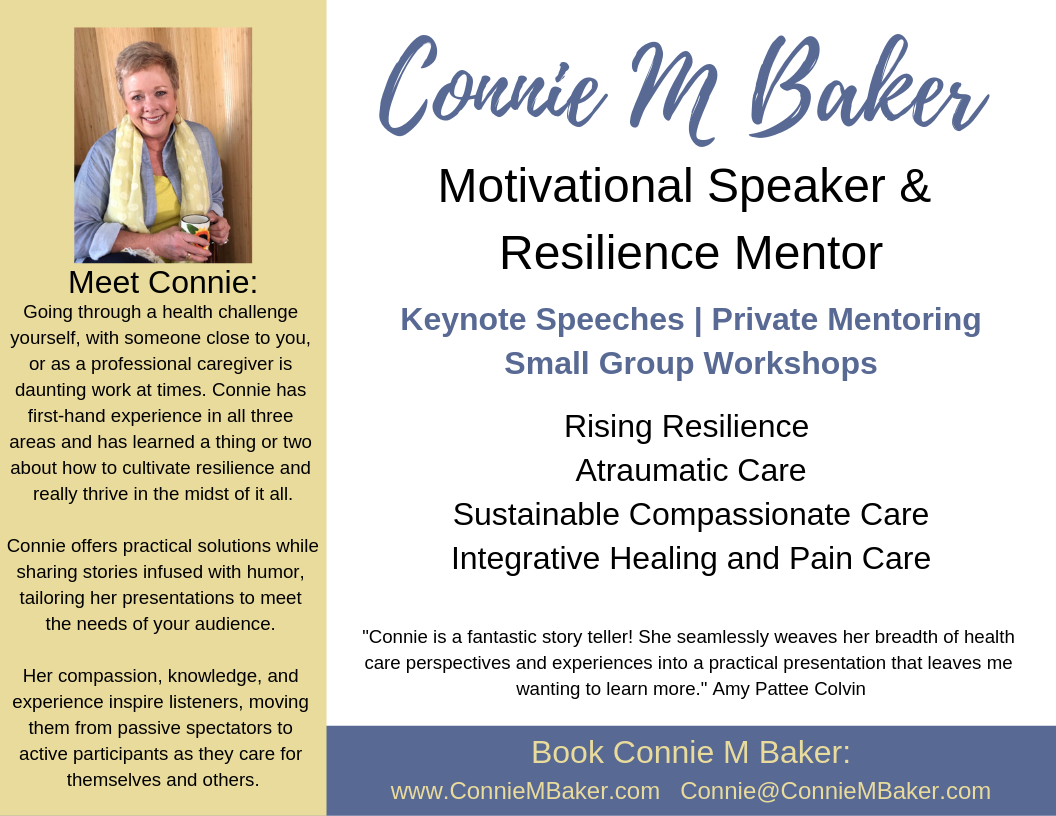 Invite Connie M Baker to speak at your next event. 